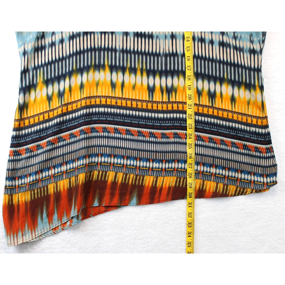 Live And Let Live Tunic High Low Women 2X Multicolor Short Sleeve Boho Causal - Picture 6 of 9